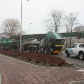 Dieplader met pech Sandtlaan Rijnsburg